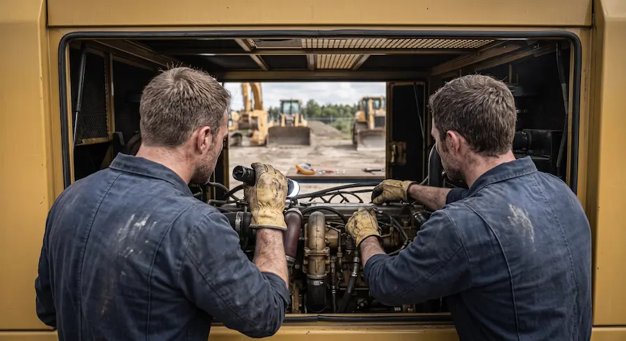 project-2 Technische Maschinenbewertung und Inspektion durch erfahrene Mechaniker mit professionellem Werkzeug